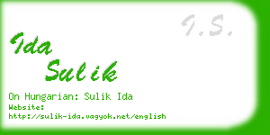 ida sulik business card